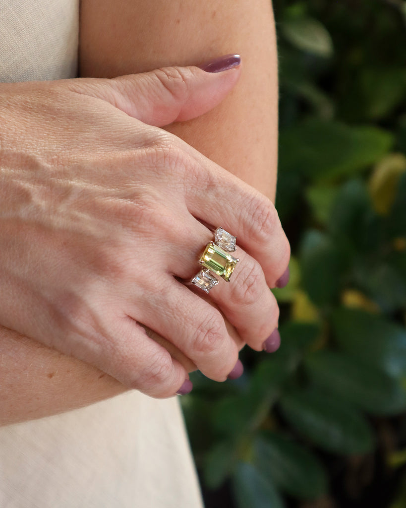 Art Deco Golden Beryl Ring