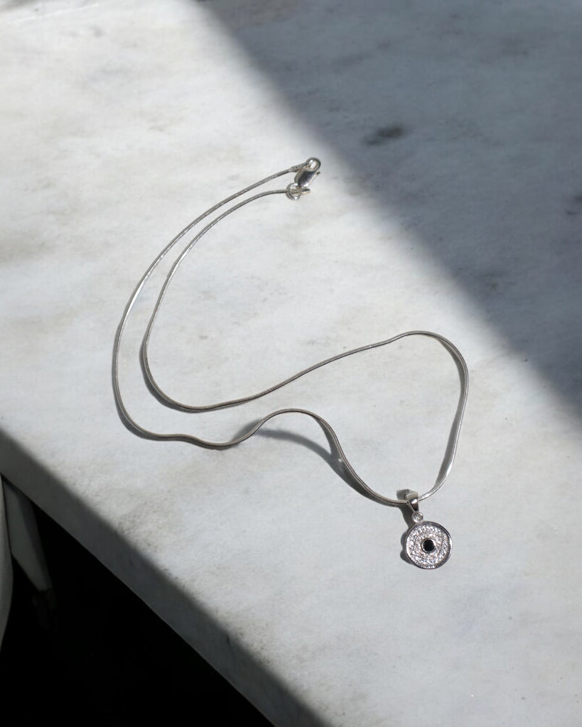 Evil Eye Round Pendant Necklace