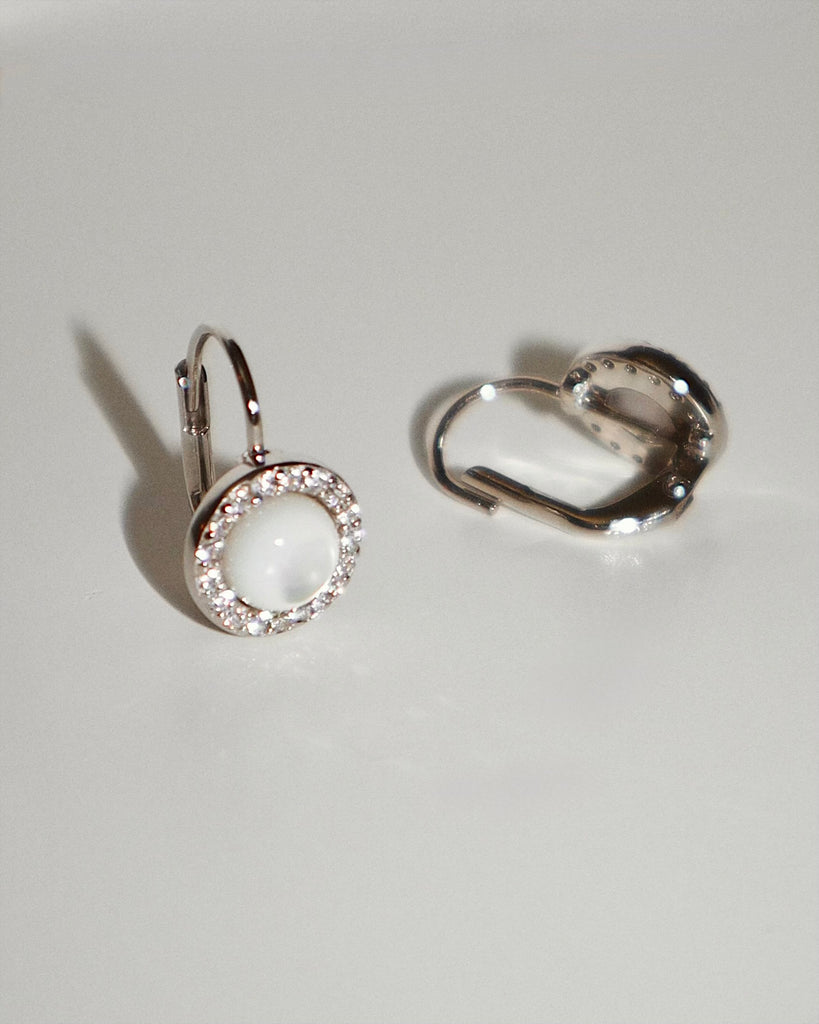 Mini Orbit Earrings - Mother of Pearl