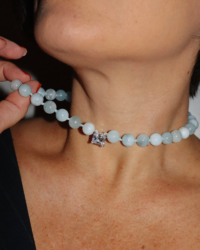 Bourbon aquamarine necklace | Pre-order