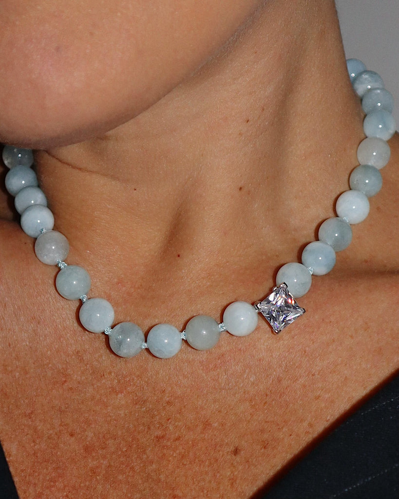 Bourbon aquamarine necklace | Pre-order