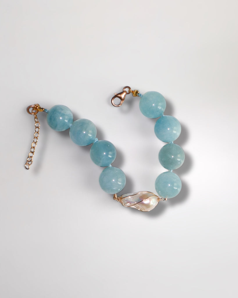Aquamarine Baroque bracelet
