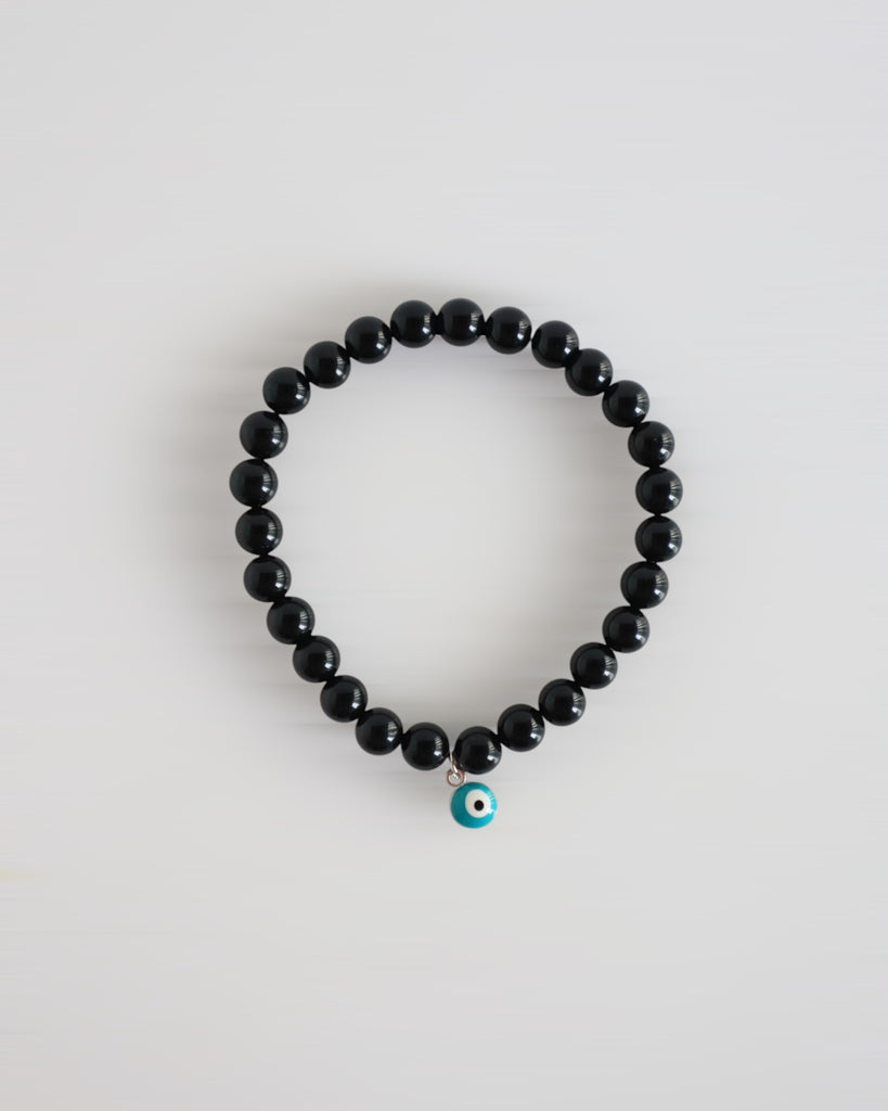 Evil eye onyx bracelet