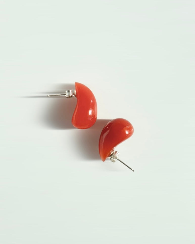 Baisse Tangerine quartz earrings
