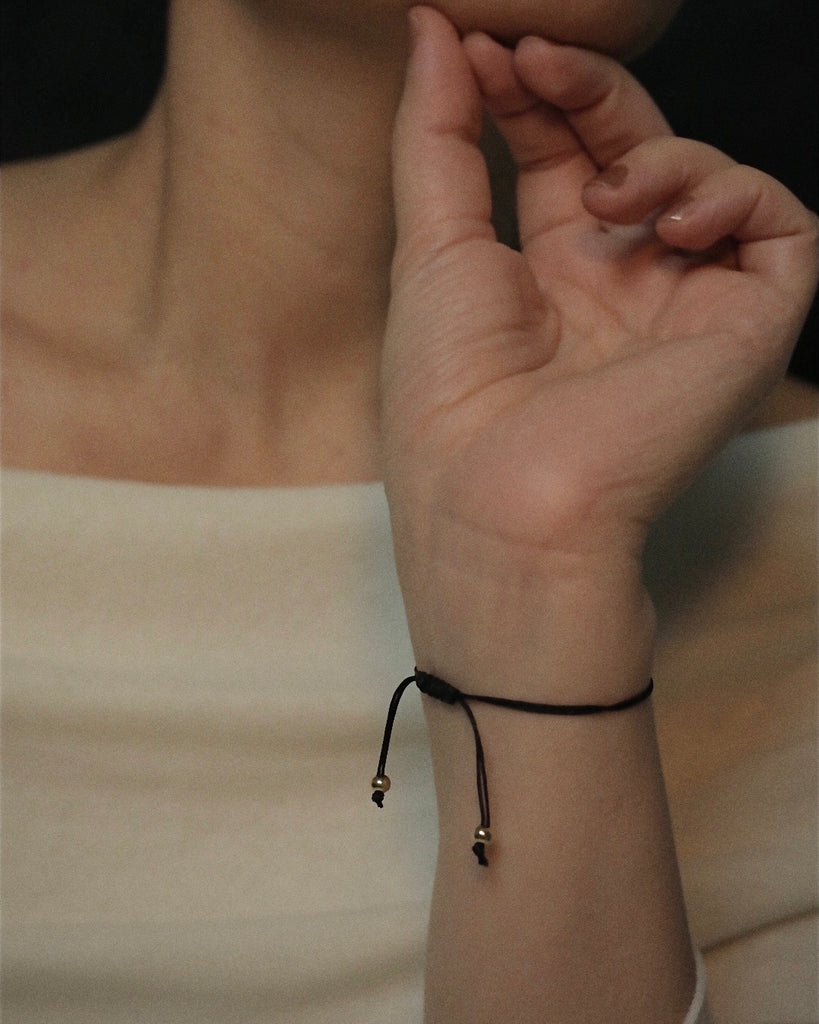 Red Jasper heart Bracelet - Black