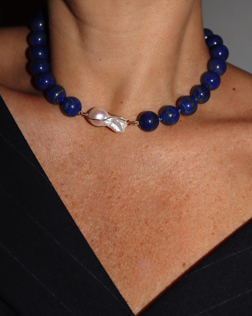 Lápis Lazuli Baroque Collar