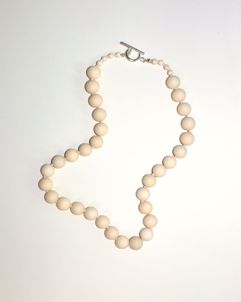 White Jade beaded necklace