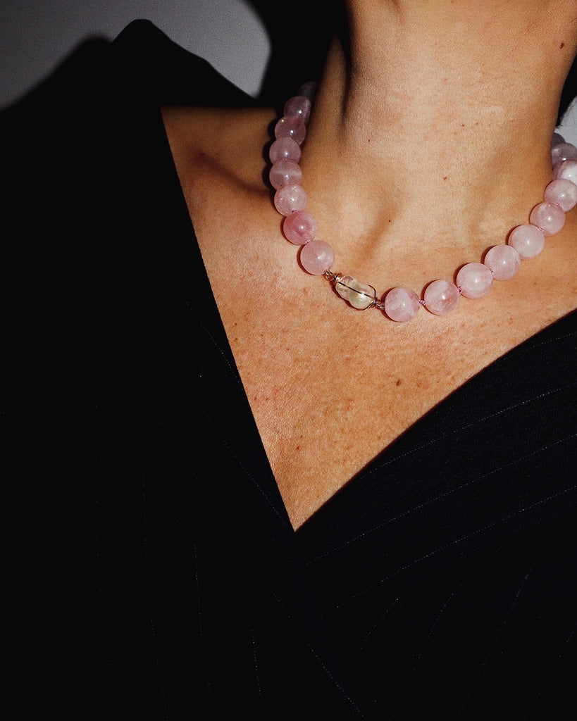 Rose Quartz Baroque Collar