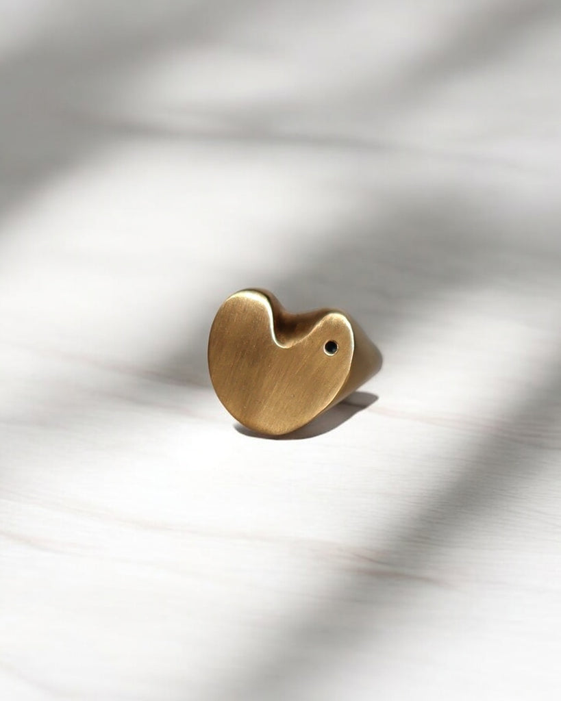 Hoya Ring Gold Brushed Finish