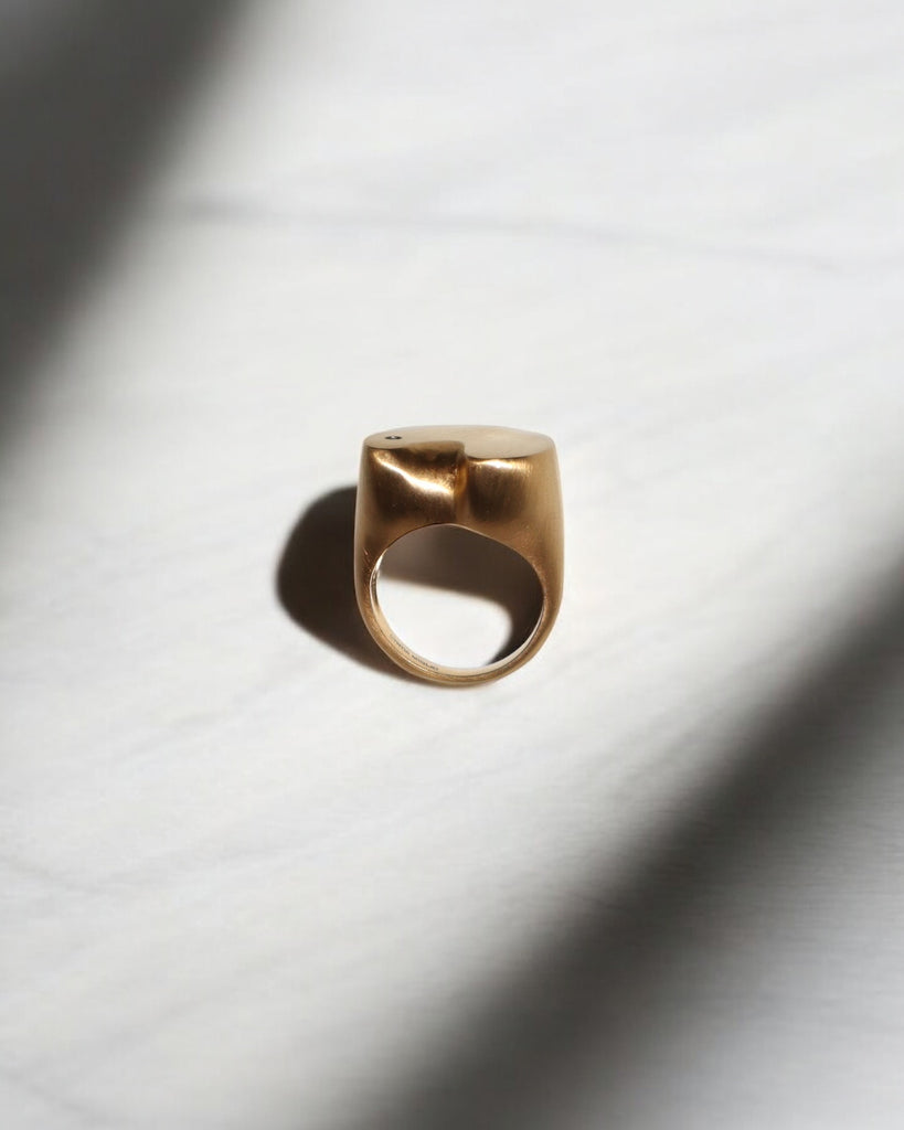 Hoya Ring Gold Brushed Finish