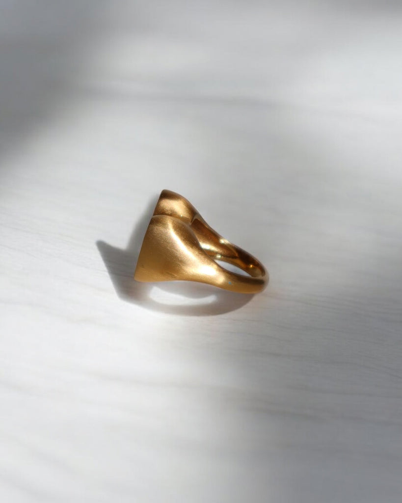 Hoya Ring Gold Brushed Finish