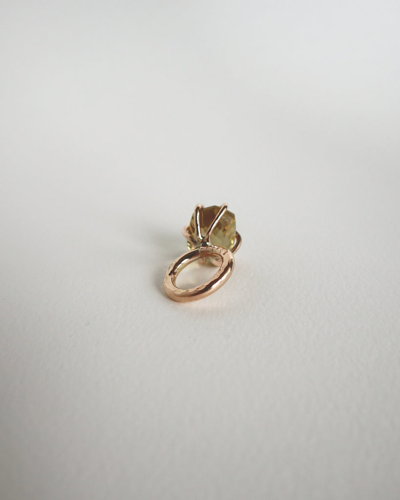 Lemon Quartz Brut Ring - Sample