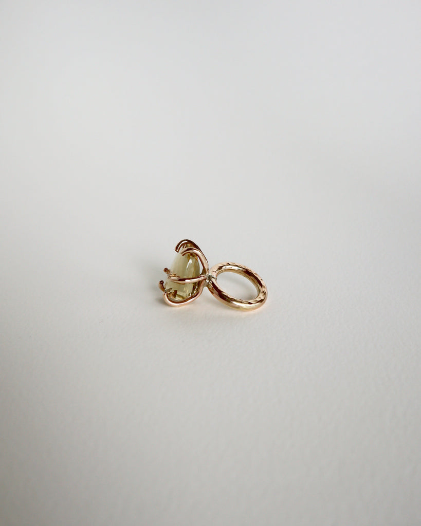 Lemon Quartz Brut Ring - Sample