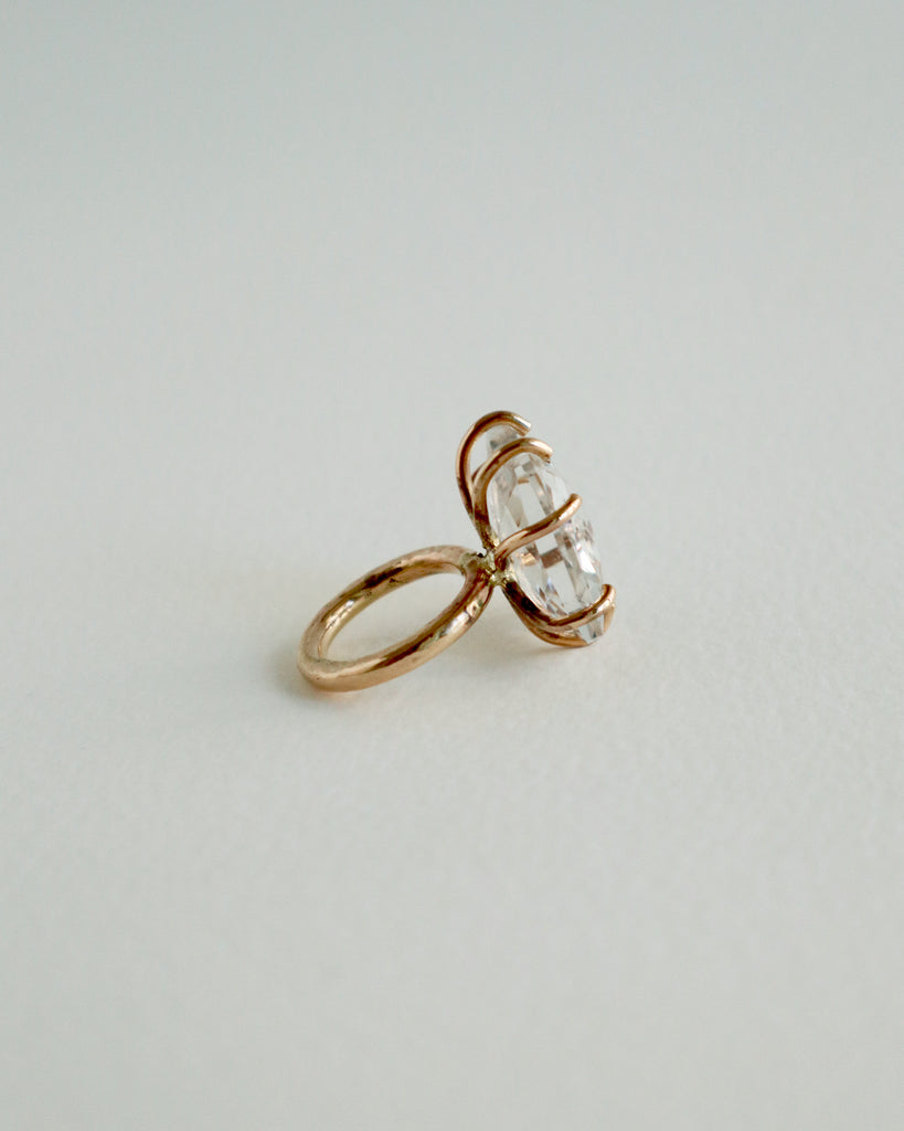 Clear Quartz Brut Ring