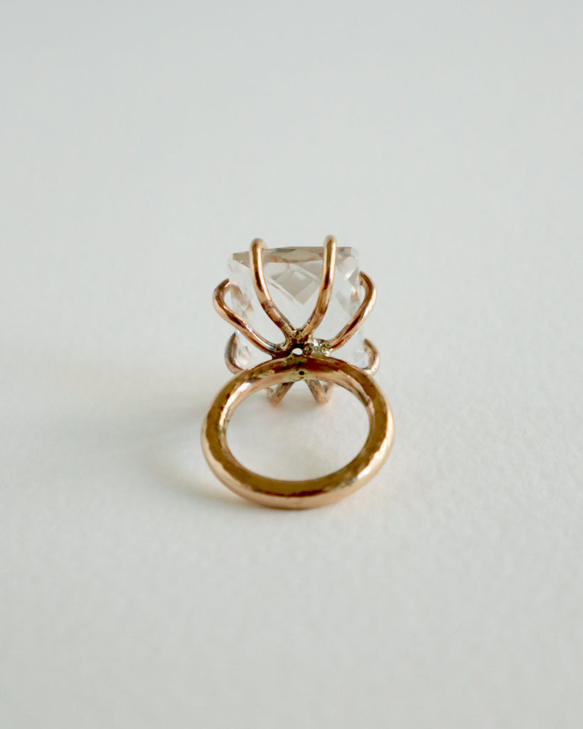 Clear Quartz Brut Ring