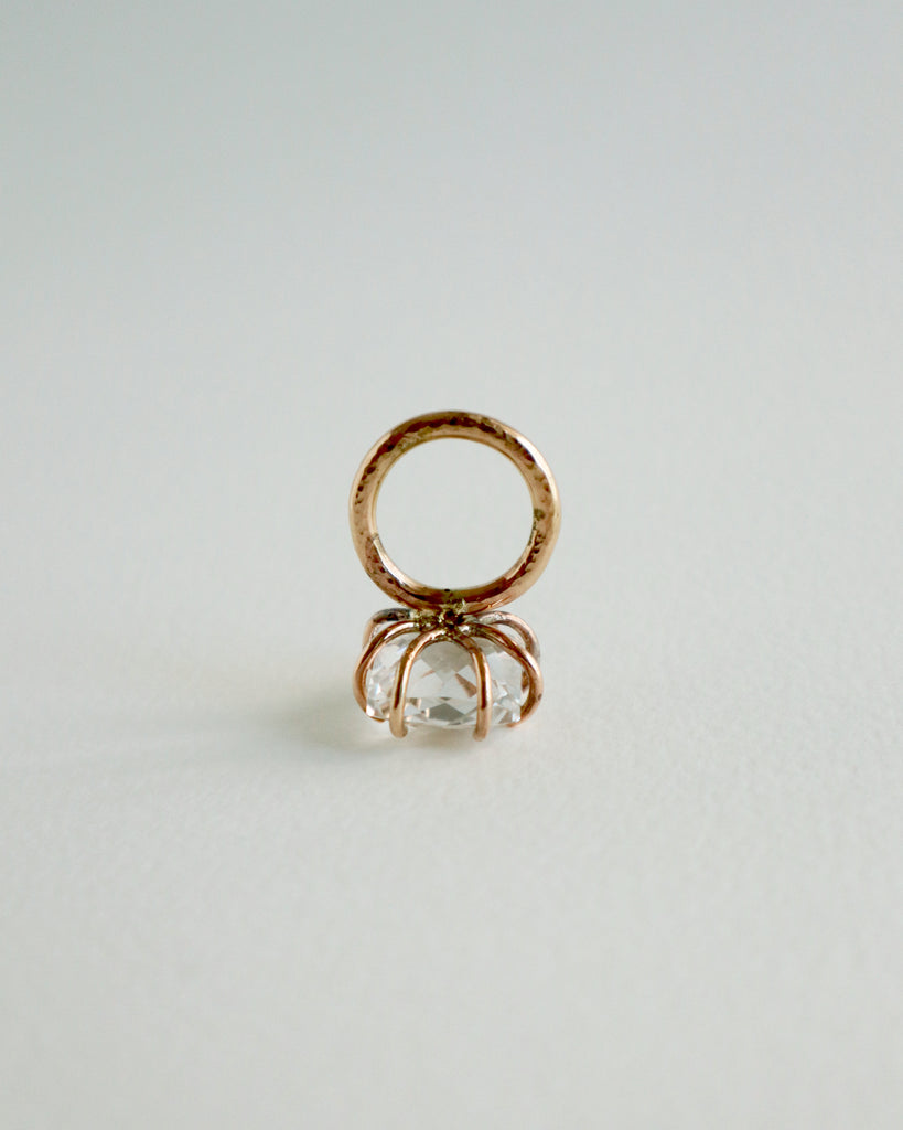 Clear Quartz Brut Ring