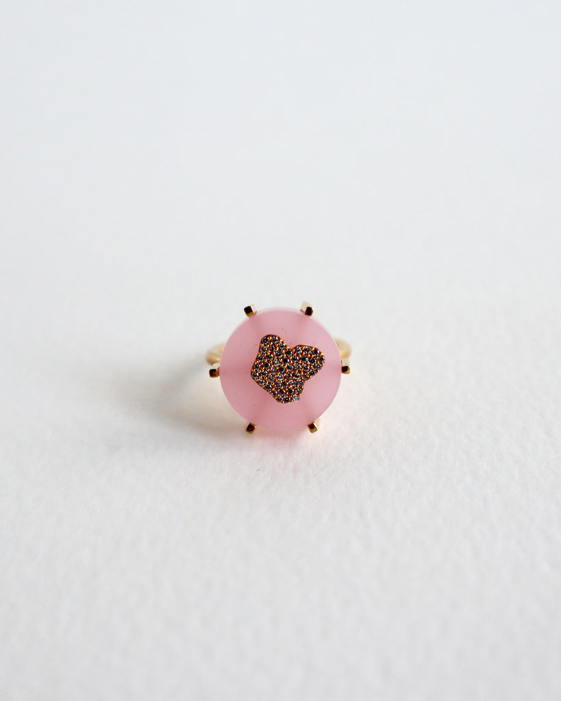 Rose Quartz Aegean Ring - Size 6
