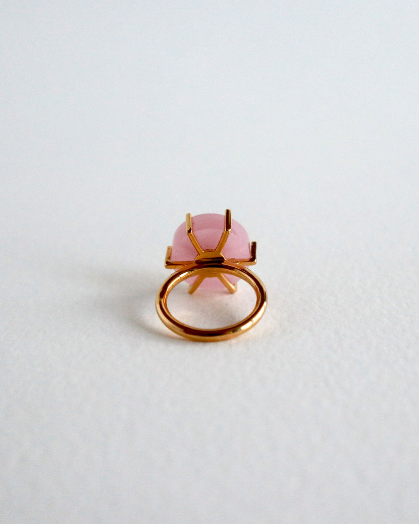 Rose Quartz Aegean Ring - Size 6