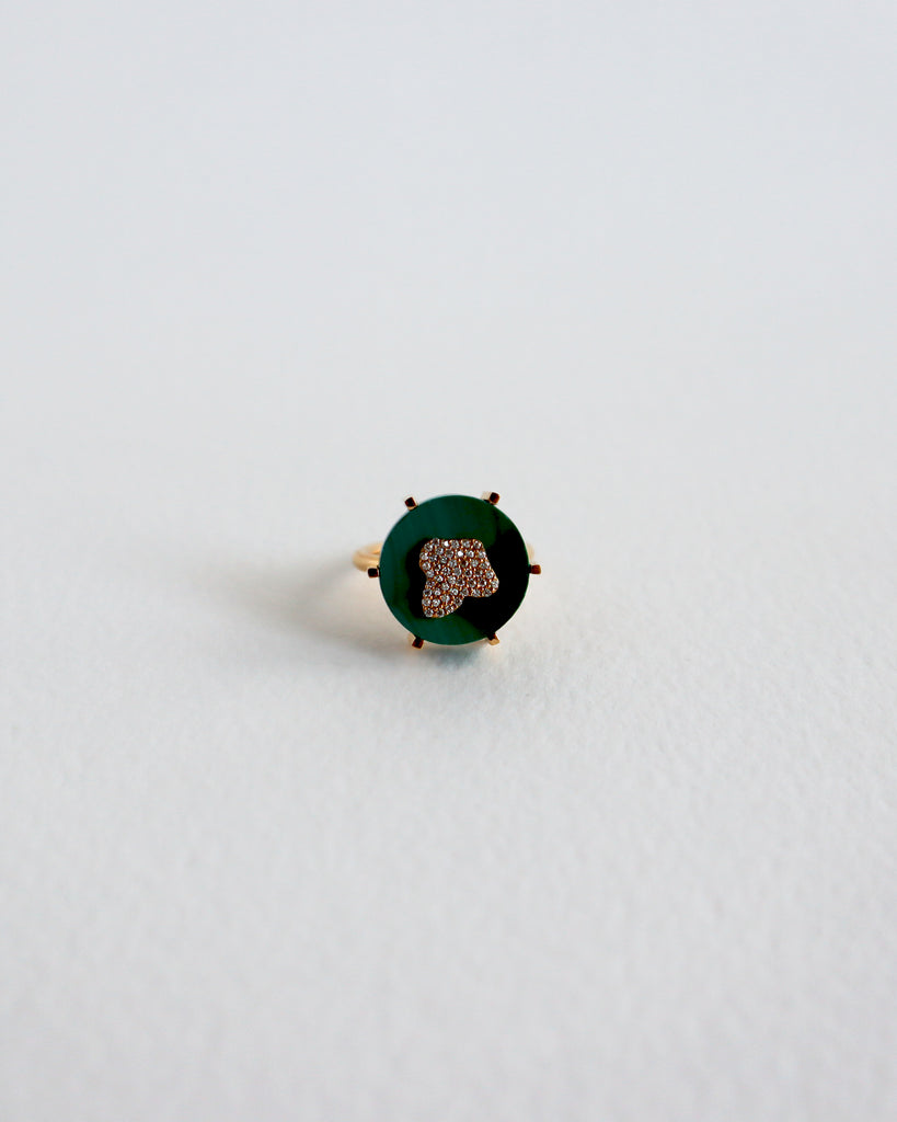 Malachite Aegean Ring - Size 5