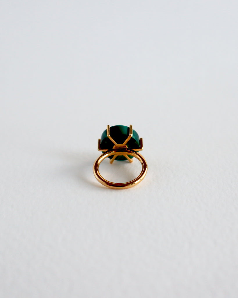 Malachite Aegean Ring - Size 5