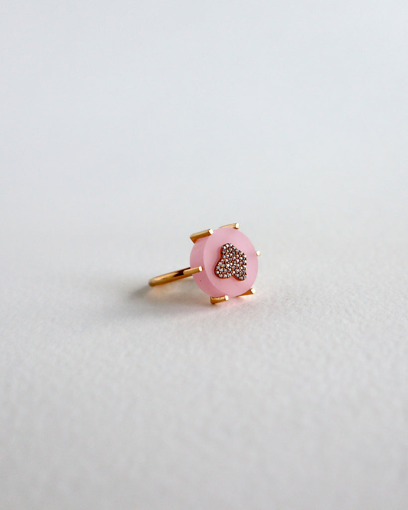 Rose Quartz Aegean Ring - Size 6