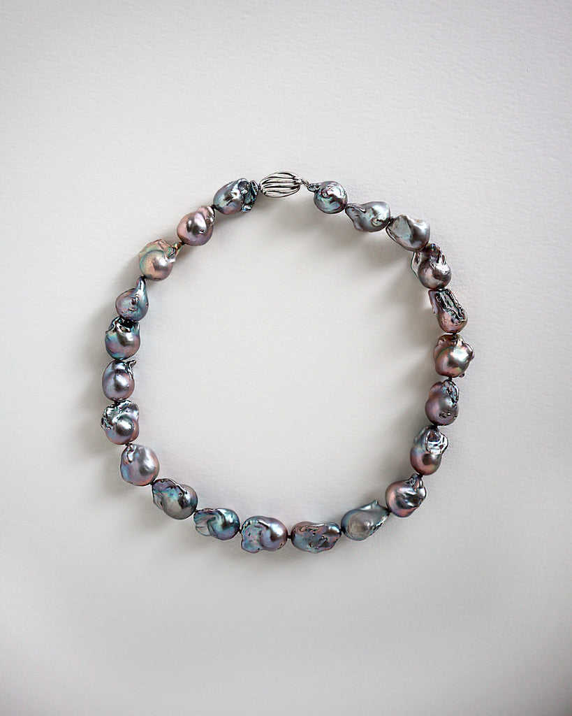 Barroque Grey Pearl Necklace