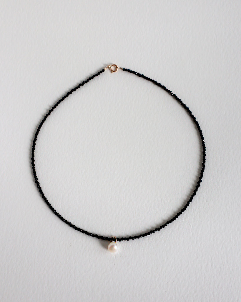Diamond Cut Necklace with Pearl