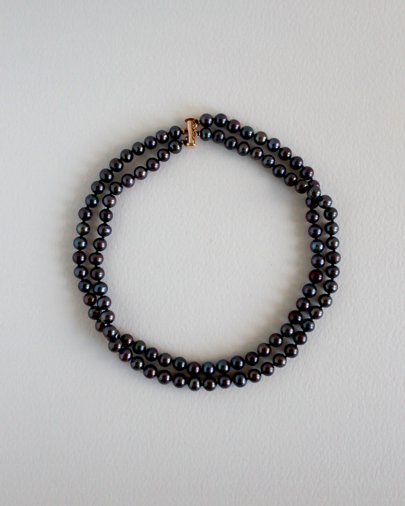 Double Black Pearl Neacklace