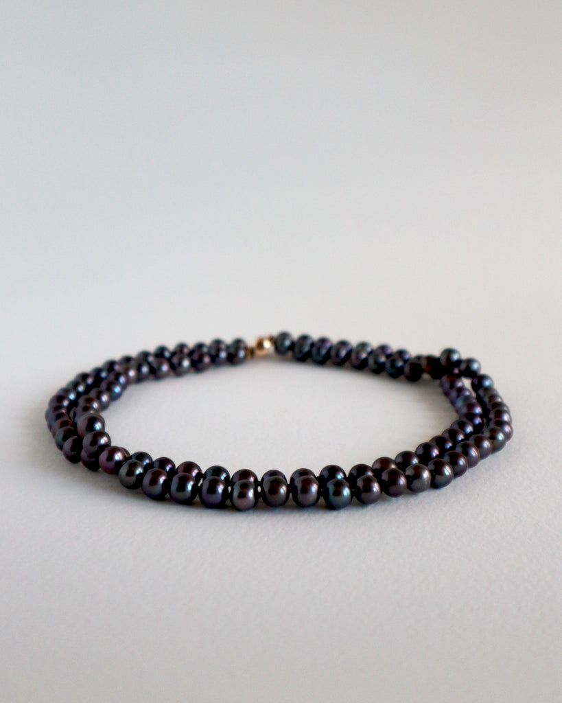 Double Black Pearl Neacklace