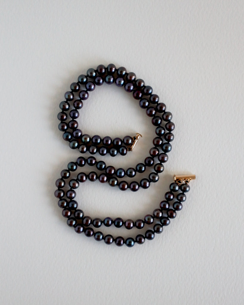 Double Black Pearl Neacklace