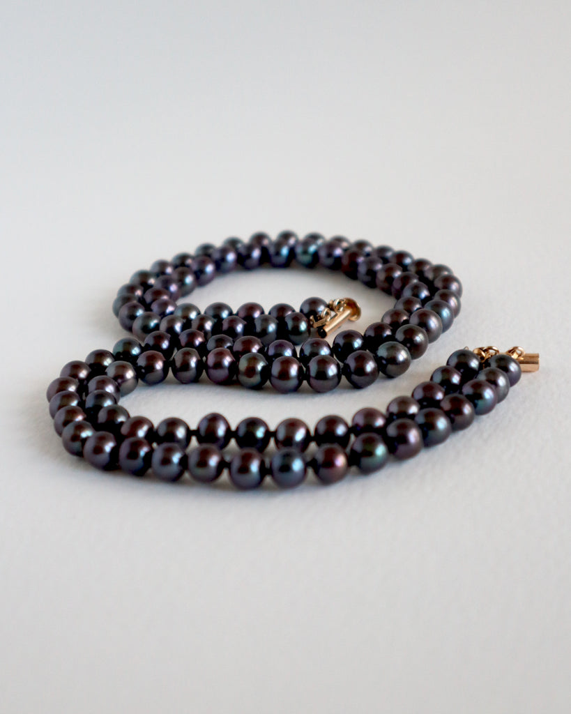 Double Black Pearl Neacklace