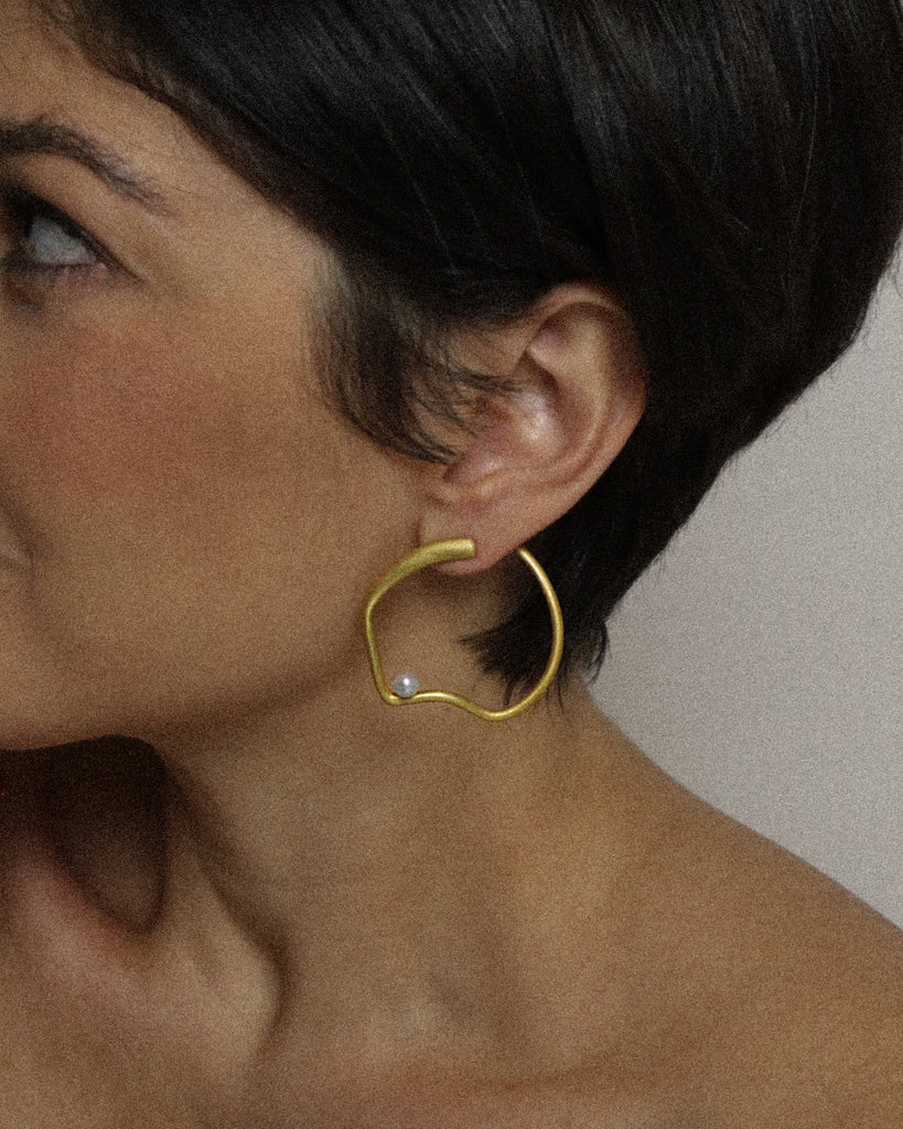 Gold Savoy Hoops