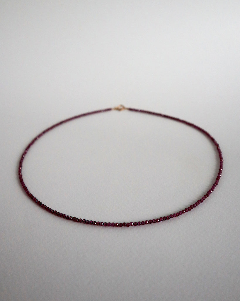 Diamond cut Pink Sapphire necklace